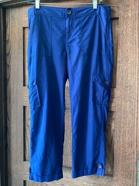 💕Host Pick💕 banana republic linen & cotton Cargo Capris - Royal Blue - NEW